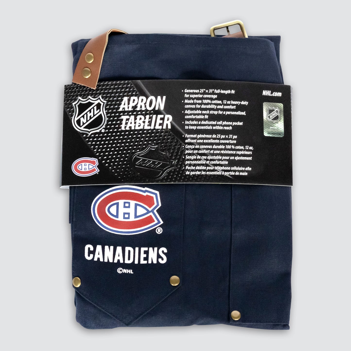 Montreal Canadiens BBQ Apron | Heavy-Duty Cotton Canvas Grill and Kitchen Apron | Officially Licensed NHL | 5ish Co.