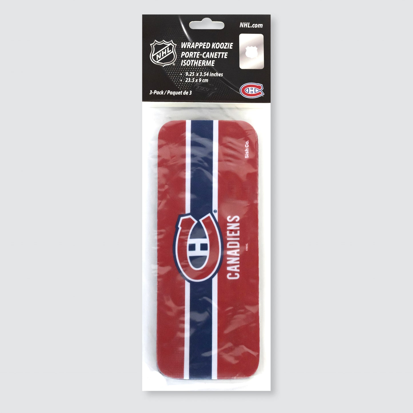 Montreal Canadiens Wrapped Koozie | 3-Pack | 12oz Insulated Neoprene Can Cooler | Officially Licensed NHL | 5ish Co.