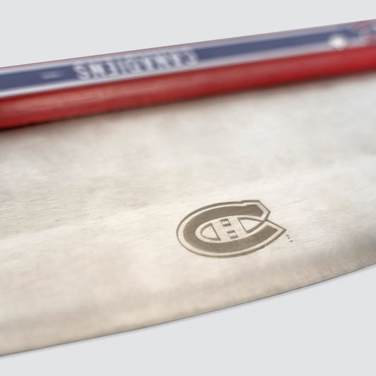 Montreal Canadiens Pizza Cutter | 14" Stainless Steel Blade with Wood Handle | Officially Licensed NHL | 5ish Co.