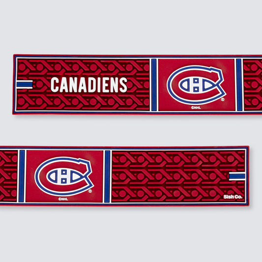 Montreal Canadiens Bar Mat - Front and Back Design with 3D Logo - Officially Licensed NHL - 5ish Co.