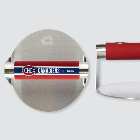 Montreal Canadiens Burger Press | 5.5" Stainless Steel Smash Burger Press for Grill and Griddle | Officially Licensed NHL | 5ish Co.