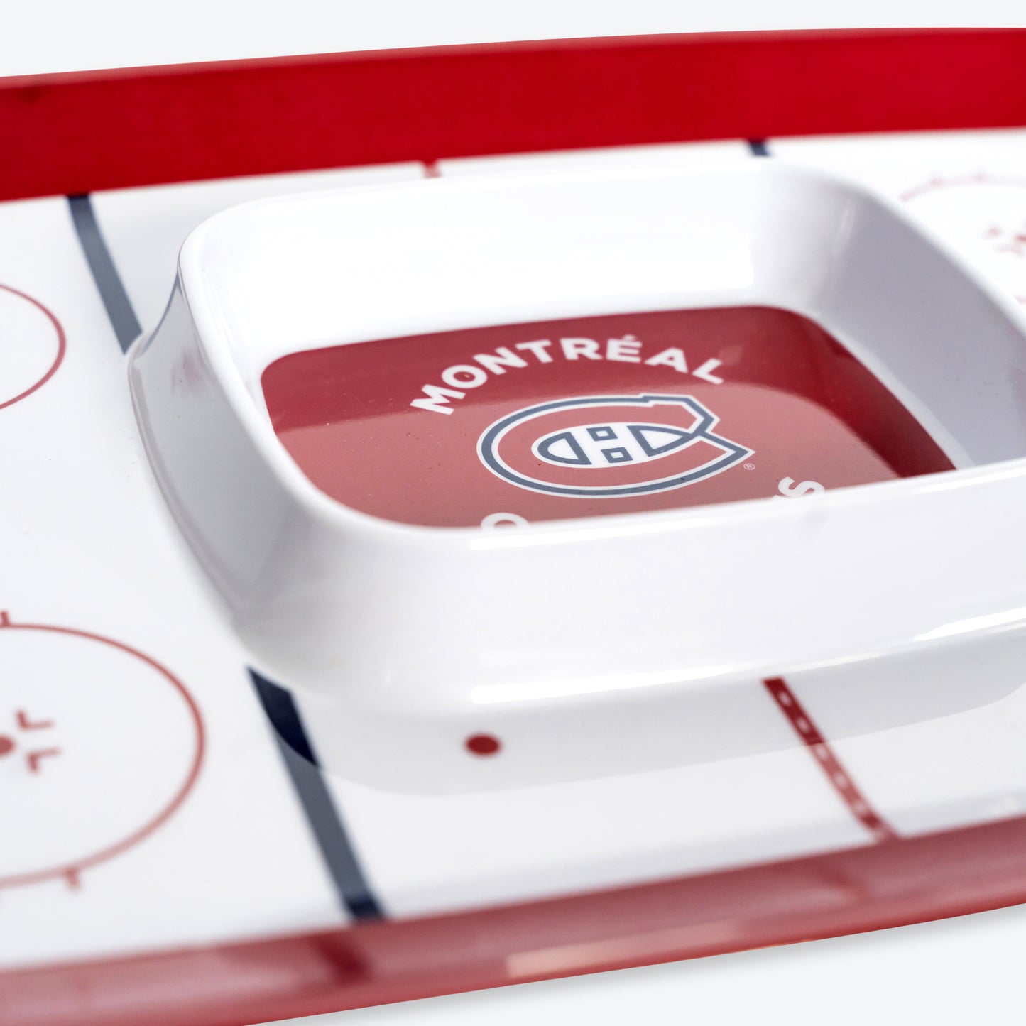 Montreal Canadiens Chip and Dip Tray | Melamine Snack Serving Tray | Officially Licensed NHL | 5ish Co.
