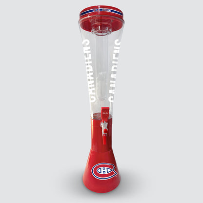 Montreal Canadiens 3L Drink Dispenser | Cold Beverage Tower with Ice Tube | Officially Licensed NHL | 5ish Co.