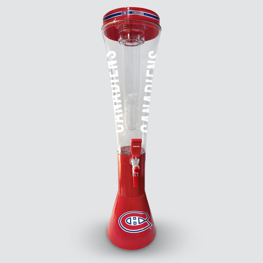 Montreal Canadiens 3L Drink Dispenser | Cold Beverage Tower with Ice Tube | Officially Licensed NHL | 5ish Co.