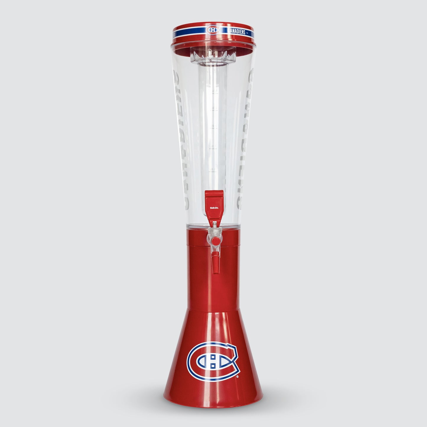 Montreal Canadiens 3L Drink Dispenser | Cold Beverage Tower with Ice Tube | Officially Licensed NHL | 5ish Co.