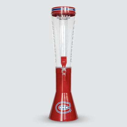 Montreal Canadiens 3L Drink Dispenser | Cold Beverage Tower with Ice Tube | Officially Licensed NHL | 5ish Co.