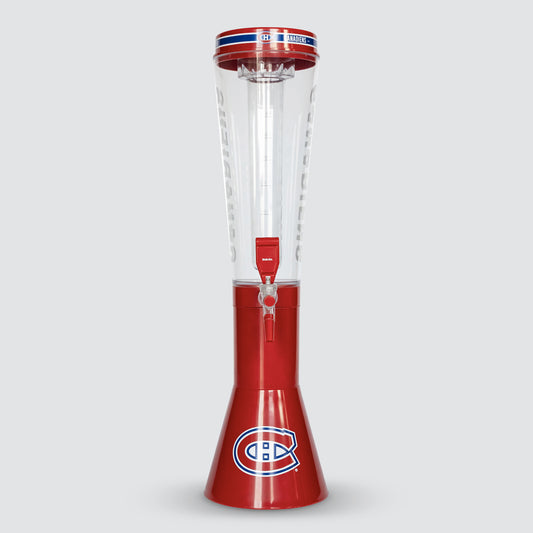Montreal Canadiens 3L Drink Dispenser | Cold Beverage Tower with Ice Tube | Officially Licensed NHL | 5ish Co.