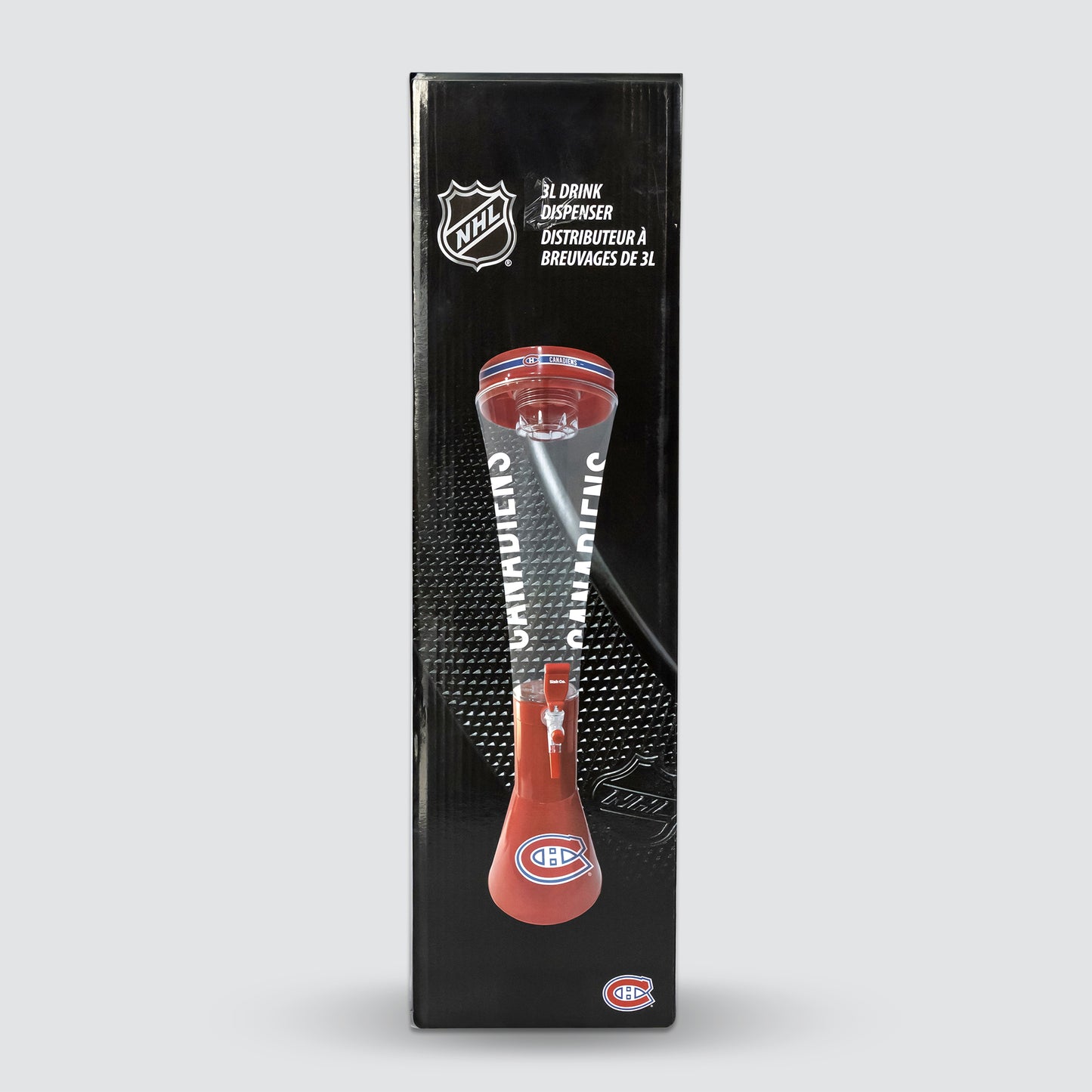 Montreal Canadiens 3L Drink Dispenser | Cold Beverage Tower with Ice Tube | Officially Licensed NHL | 5ish Co.