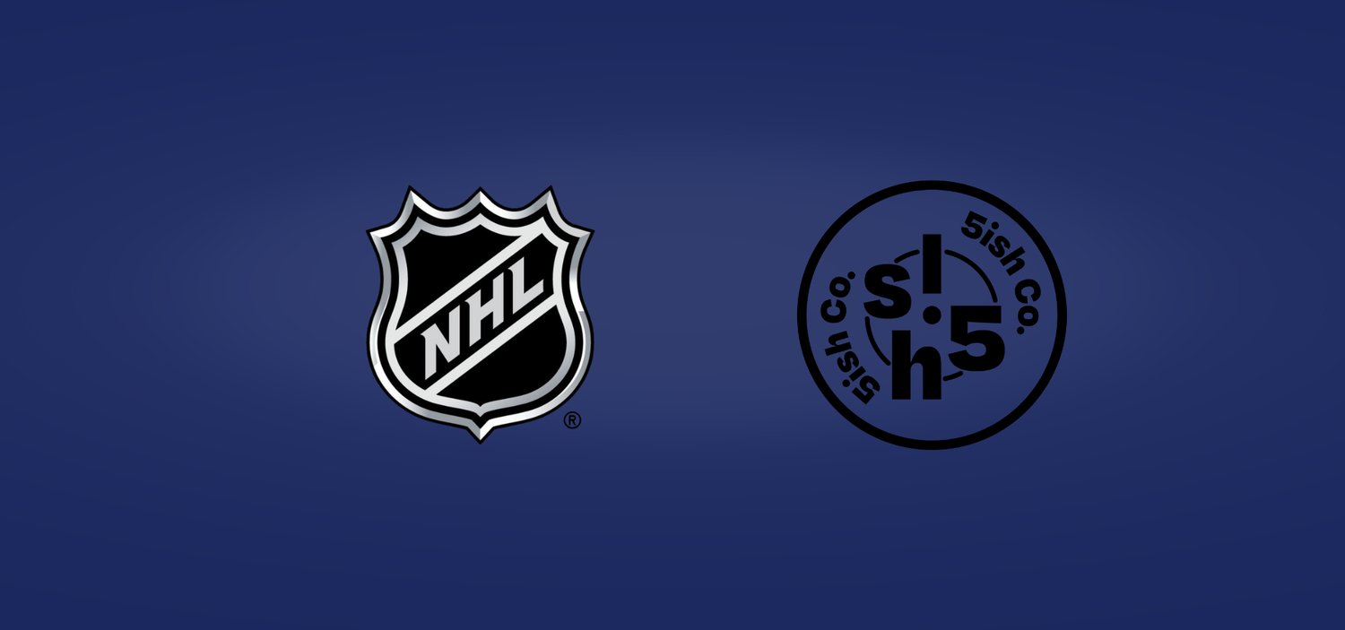 NHL and Stihl logos on a blue background