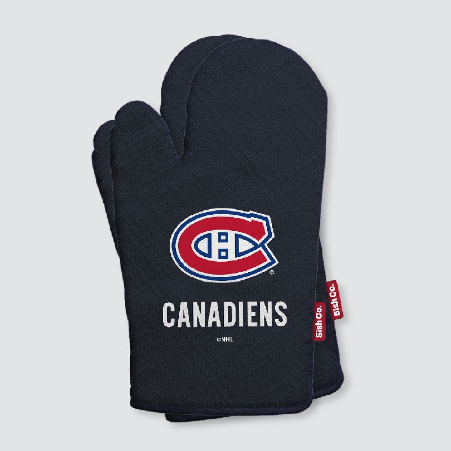 Montreal Canadiens Oven Mitts | Heat-Resistant Quilted Cotton Kitchen Mitts | Set of 2 | Officially Licensed NHL | 5ish Co.