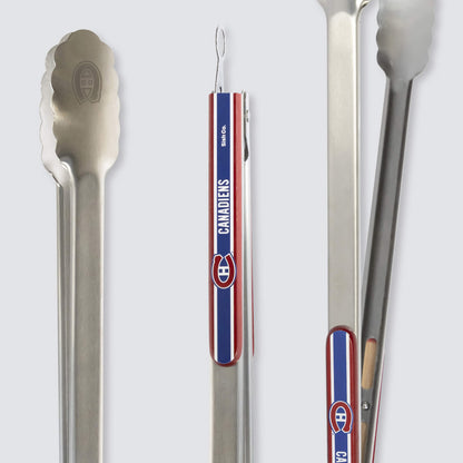 Montreal Canadiens BBQ Tongs - Stainless Steel with Wood Handle - NHL Grill Tools Set - 5ish Co.